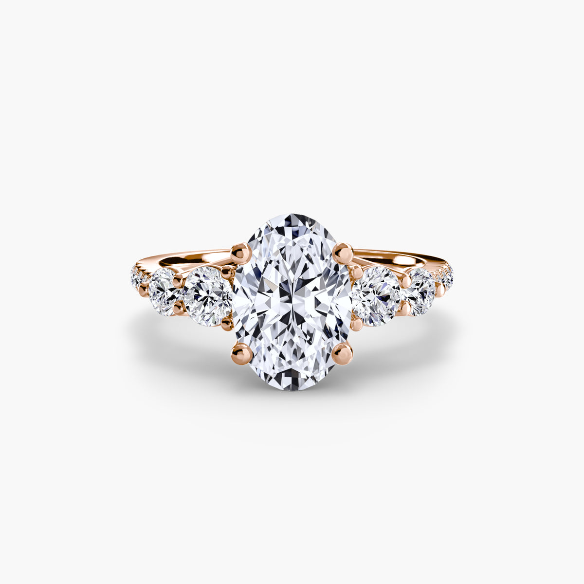 Five Stone Ring with Pavé Band — view 55