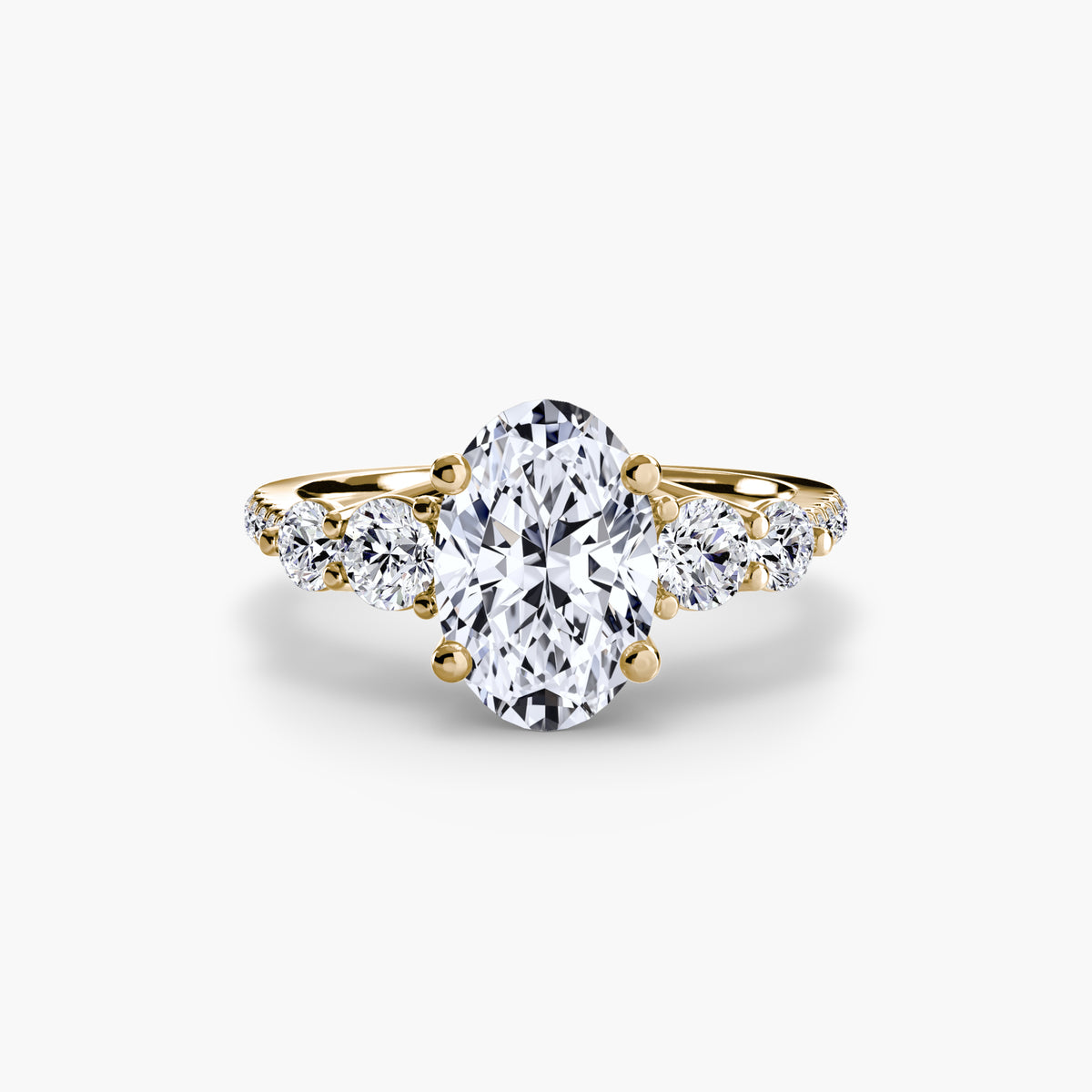 Five Stone Ring with Pavé Band — view 75