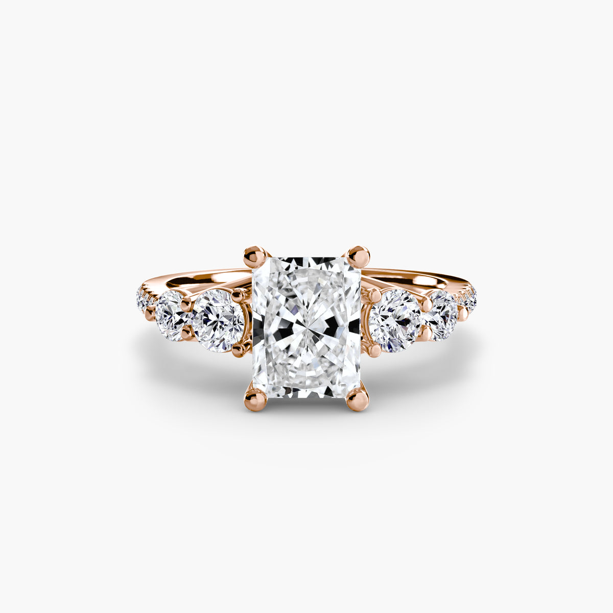 Five Stone Ring with Pavé Band — view 89