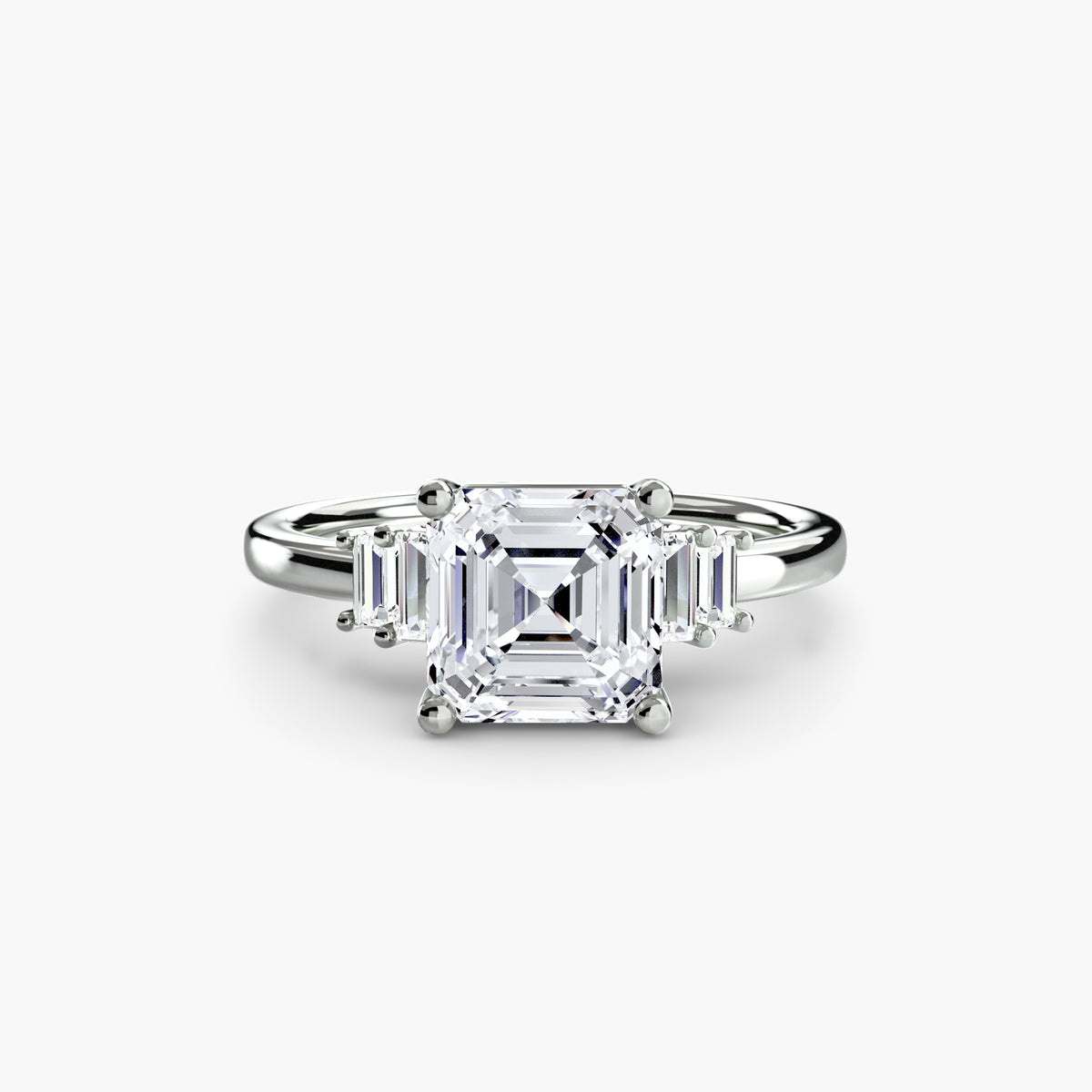 Baguette Accent Solitaire — view 70