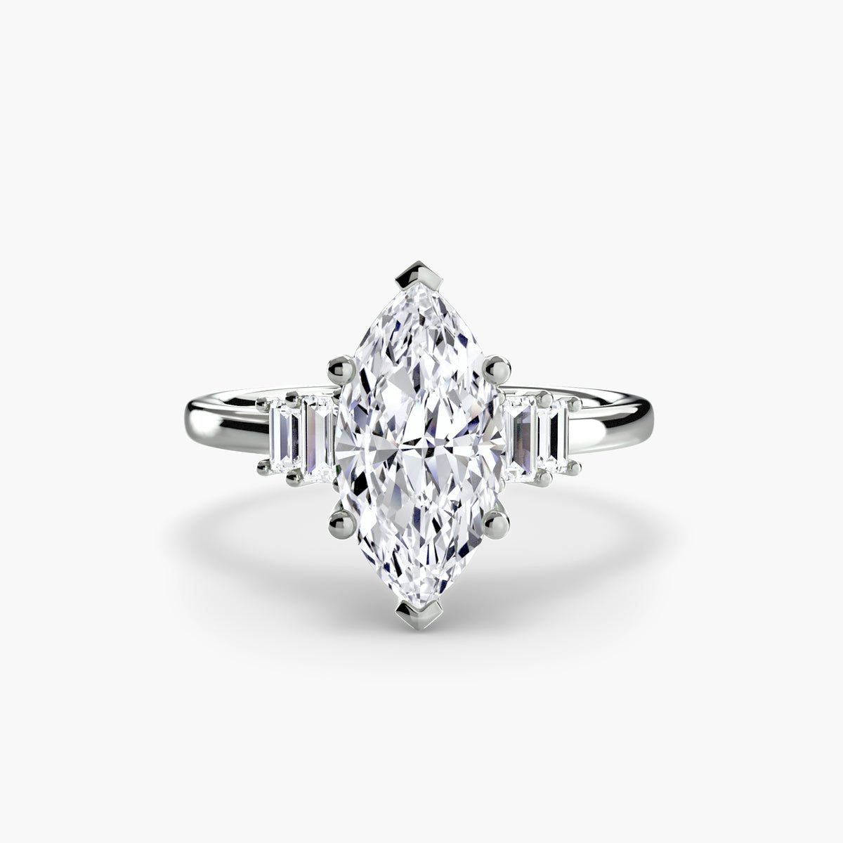 Baguette Accent Solitaire — view 71