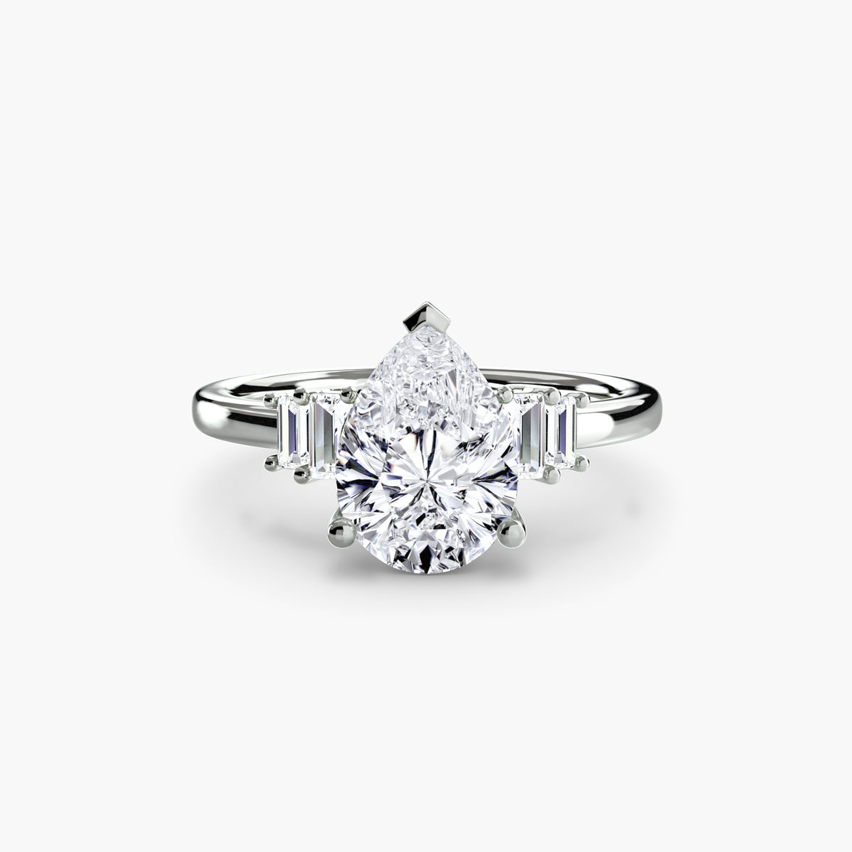 Baguette Accent Solitaire — view 96