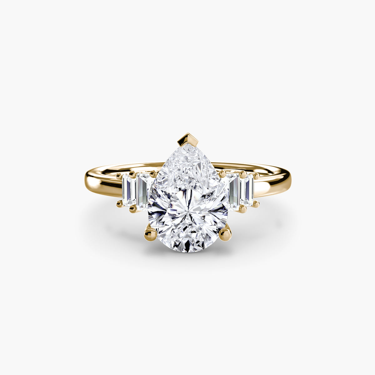 Baguette Accent Solitaire — view 16