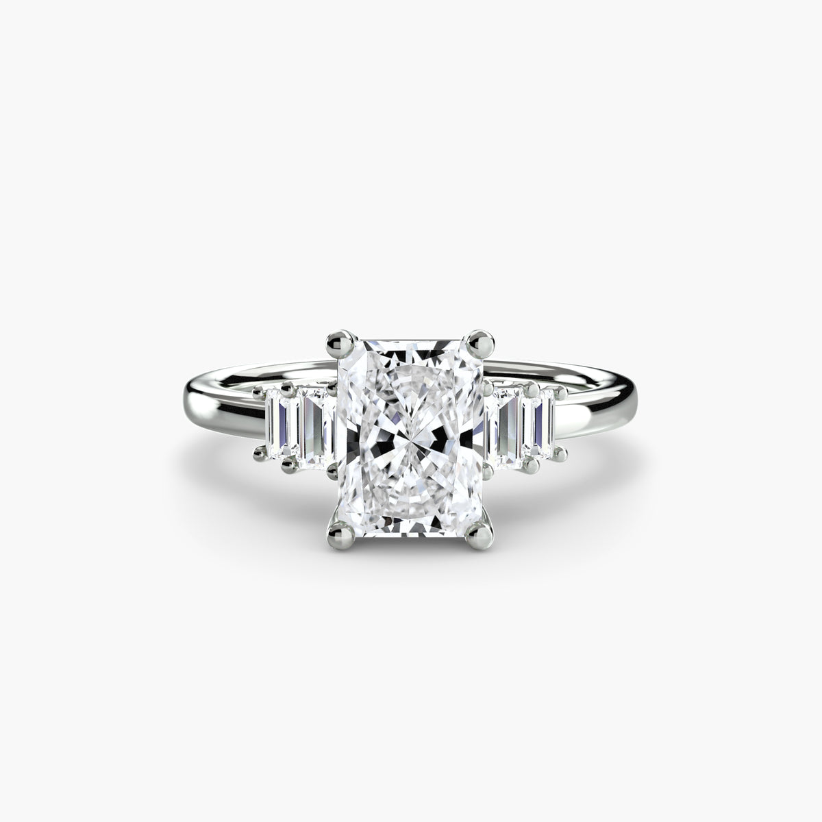 Baguette Accent Solitaire — view 69