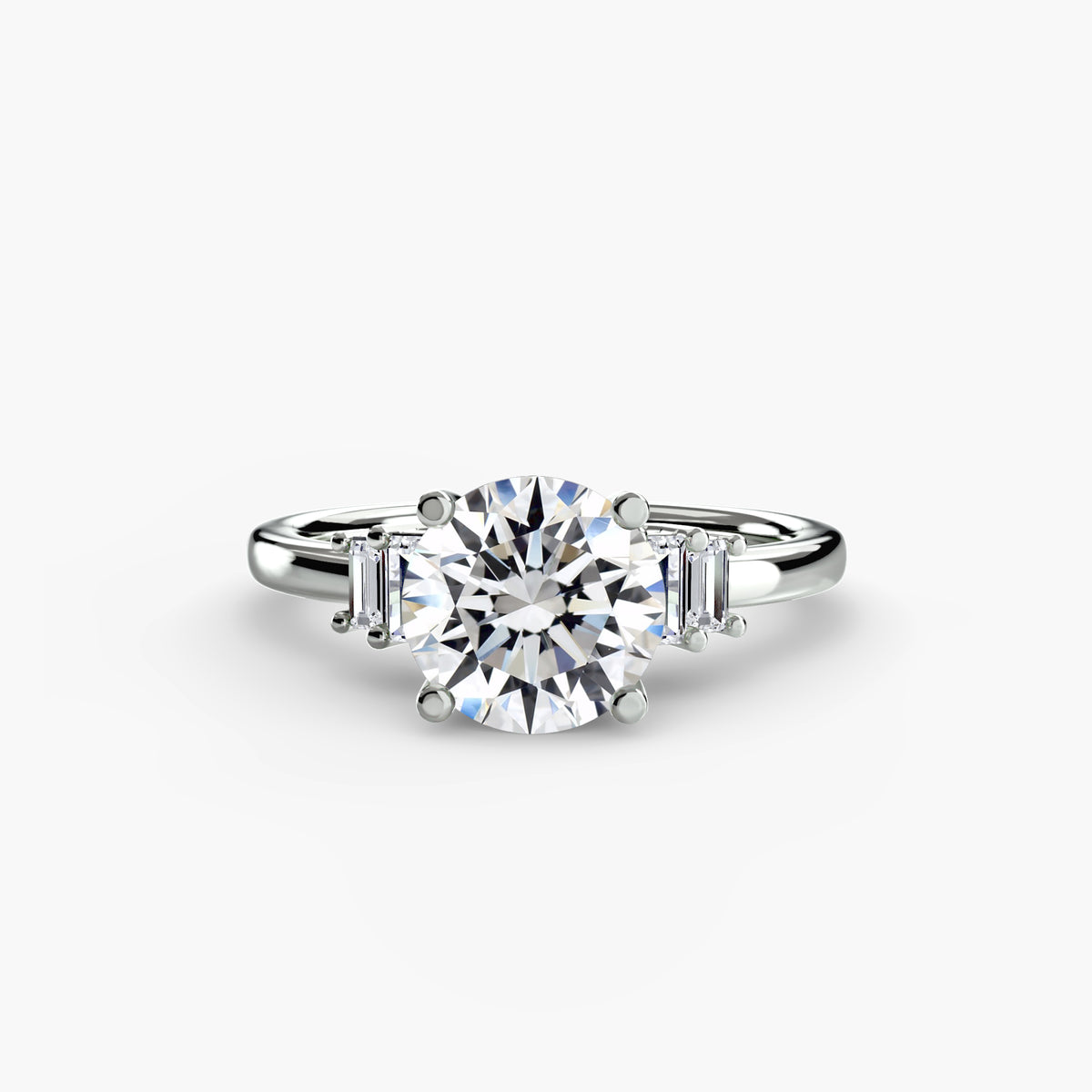 Baguette Accent Solitaire — view 62
