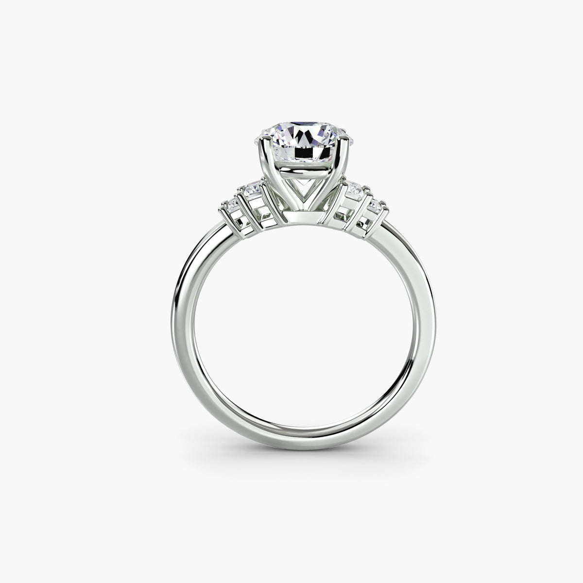 Baguette Accent Solitaire — view 1