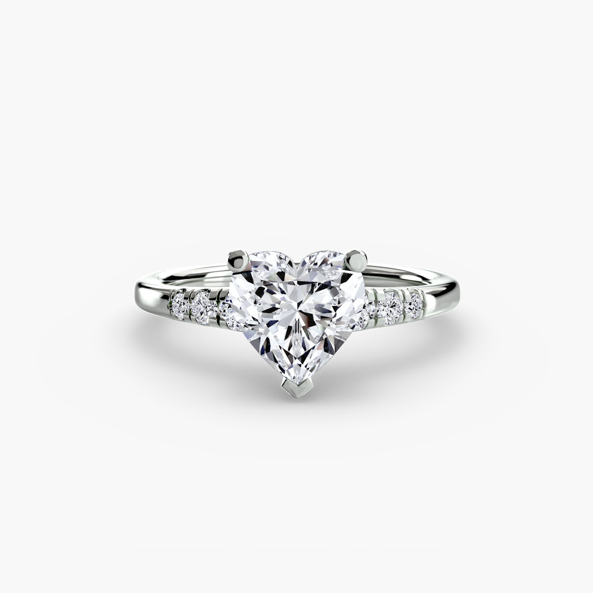 Solitaire with Shoulder Accents — view 8