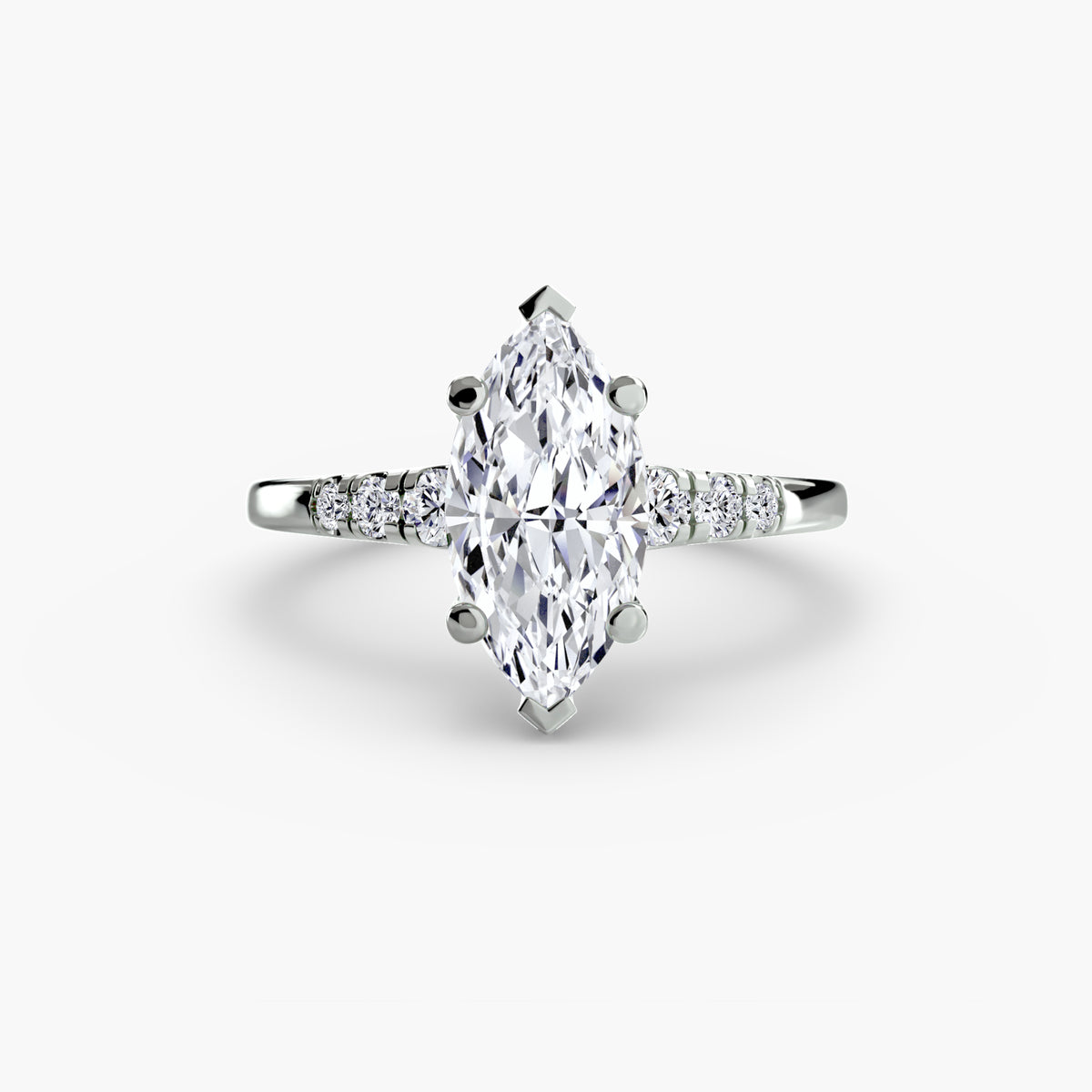 Solitaire with Shoulder Accents — view 11