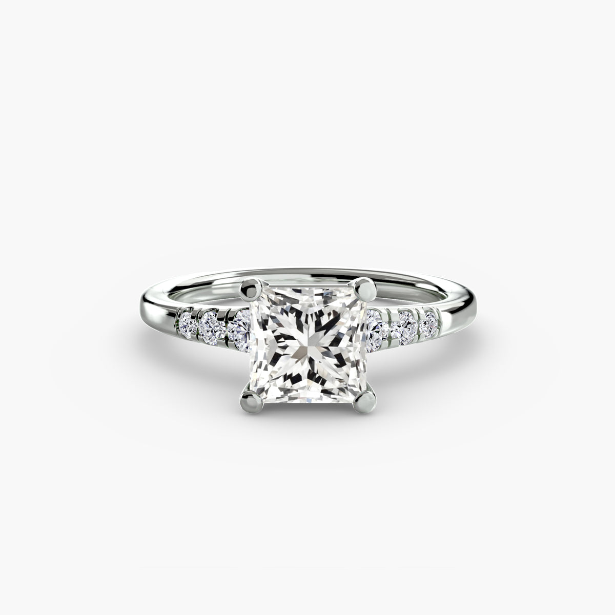 Solitaire with Shoulder Accents — view 93