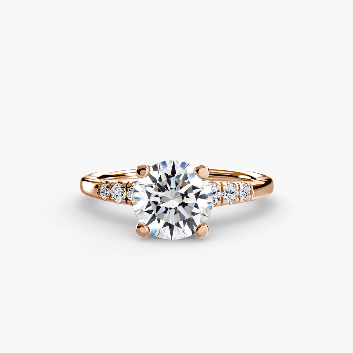 Solitaire with Shoulder Accents — view 22