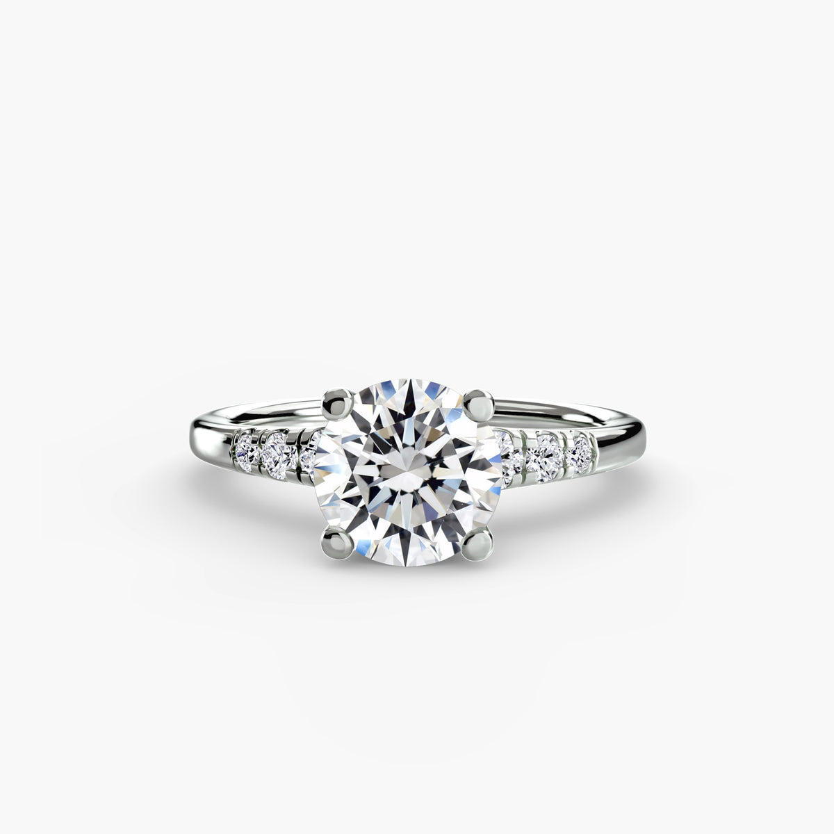 Solitaire with Shoulder Accents — view 62