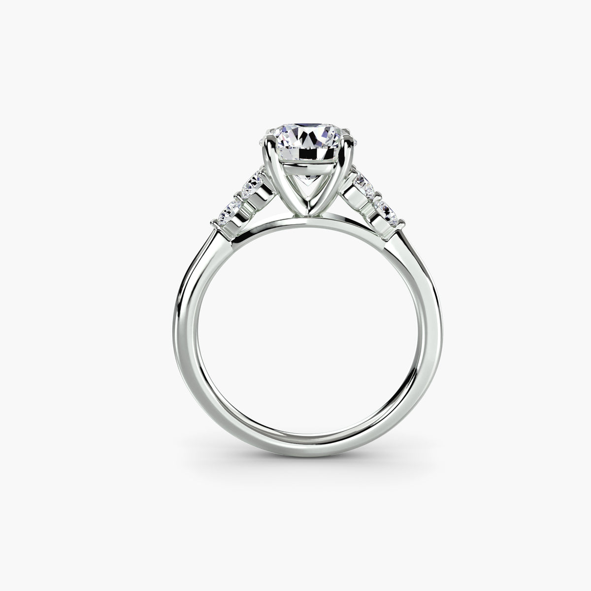Solitaire with Shoulder Accents 2 — view 1