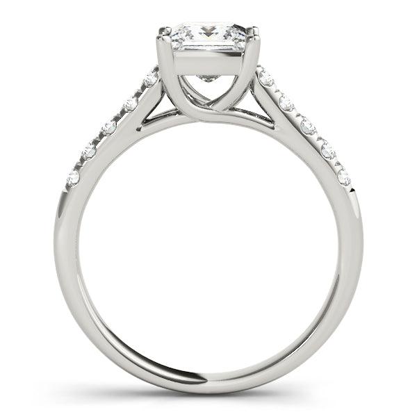 Anatomy of the Rae — Princess Cut Lab Grown Diamond Engagement Ring with Side Diamonds engagement ring