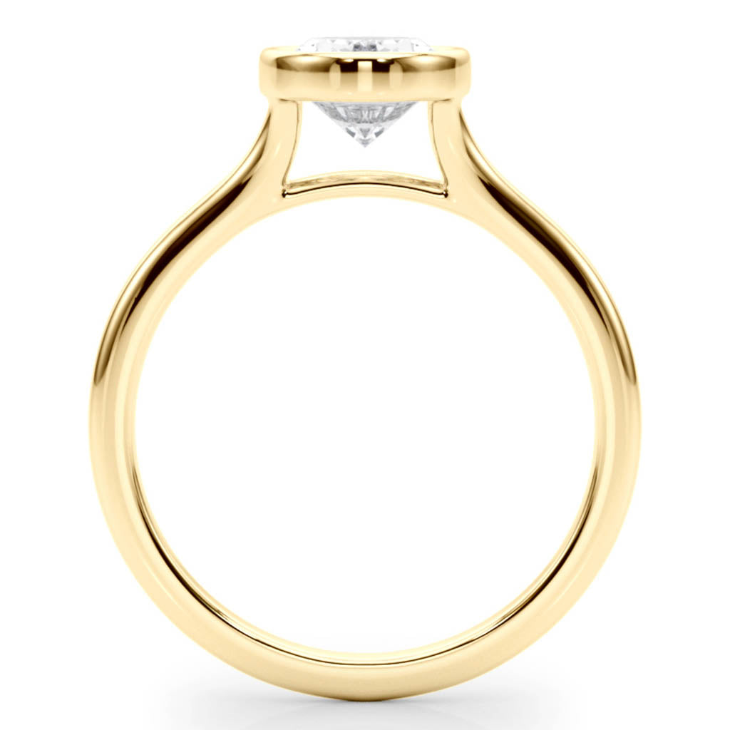 Sunny Oval Diamond Engagement Ring – Sleek Bezel Setting — view 2