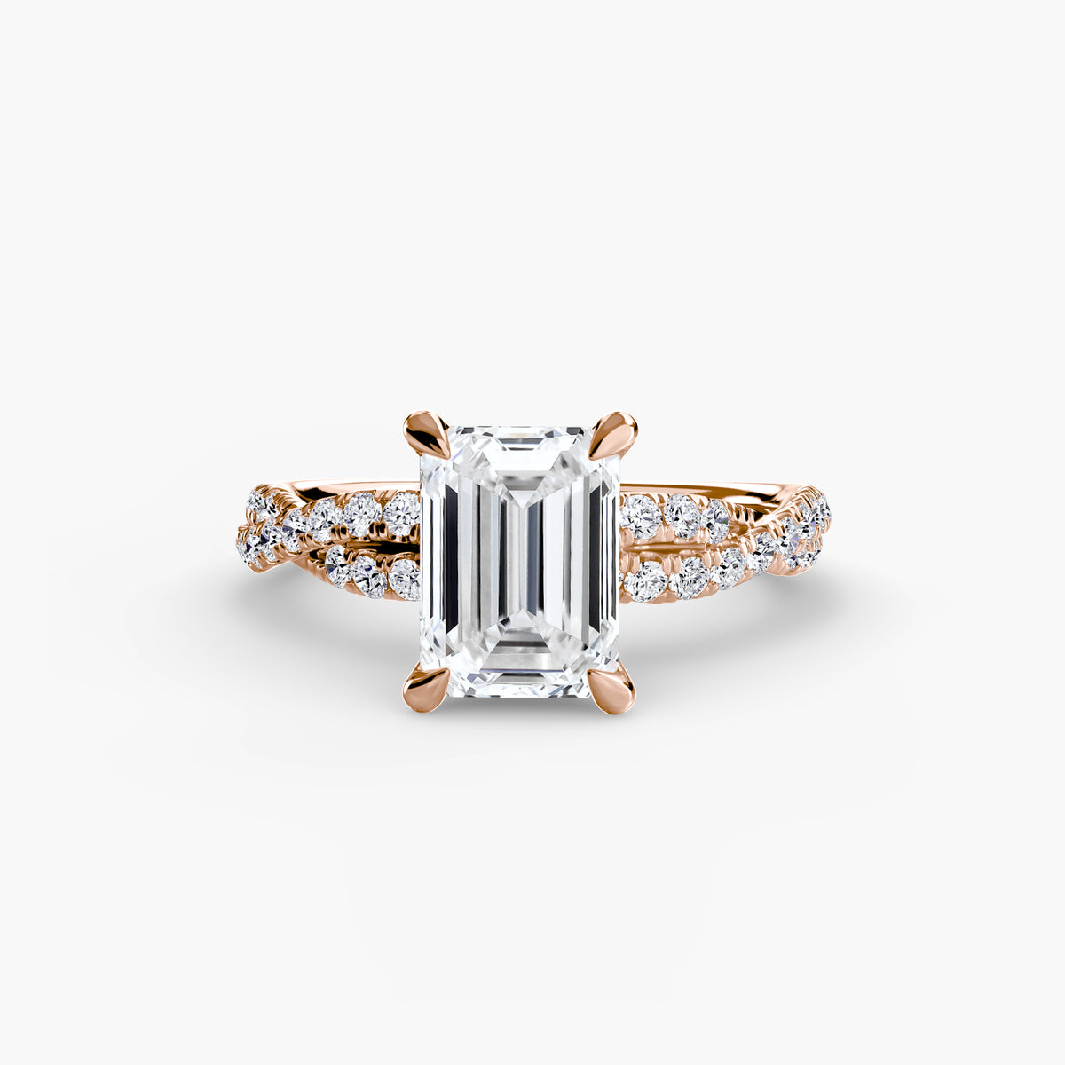 The Twisted Pavé Solitaire — view 27