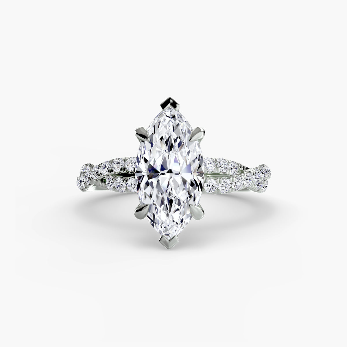 The Twisted Pavé Solitaire — view 71