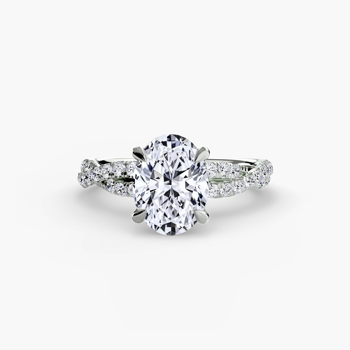 The Twisted Pavé Solitaire — view 65