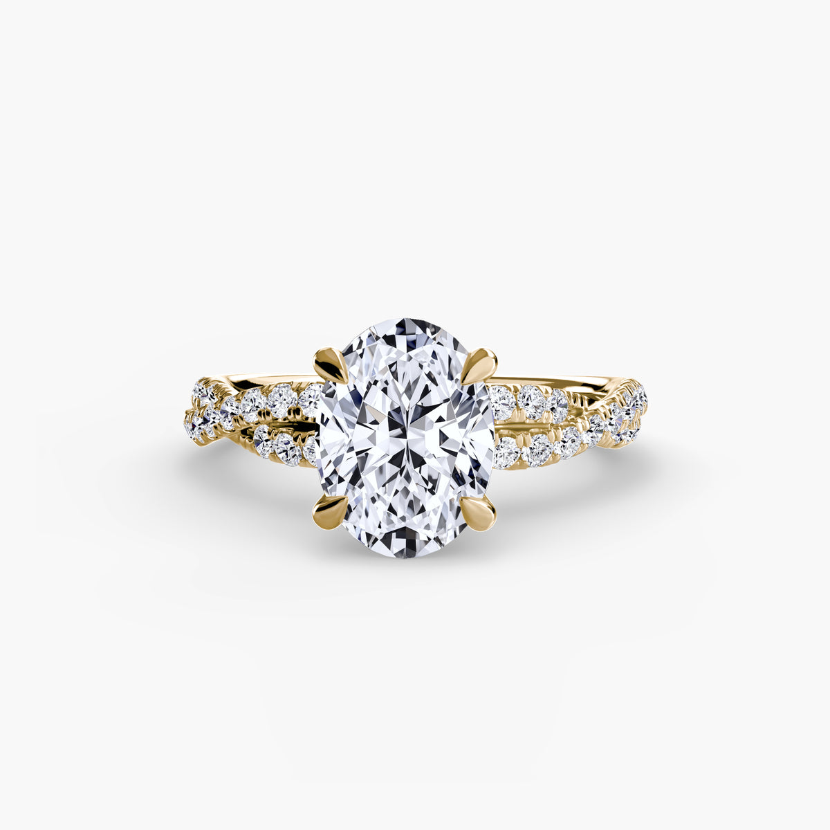 The Twisted Pavé Solitaire — view 75