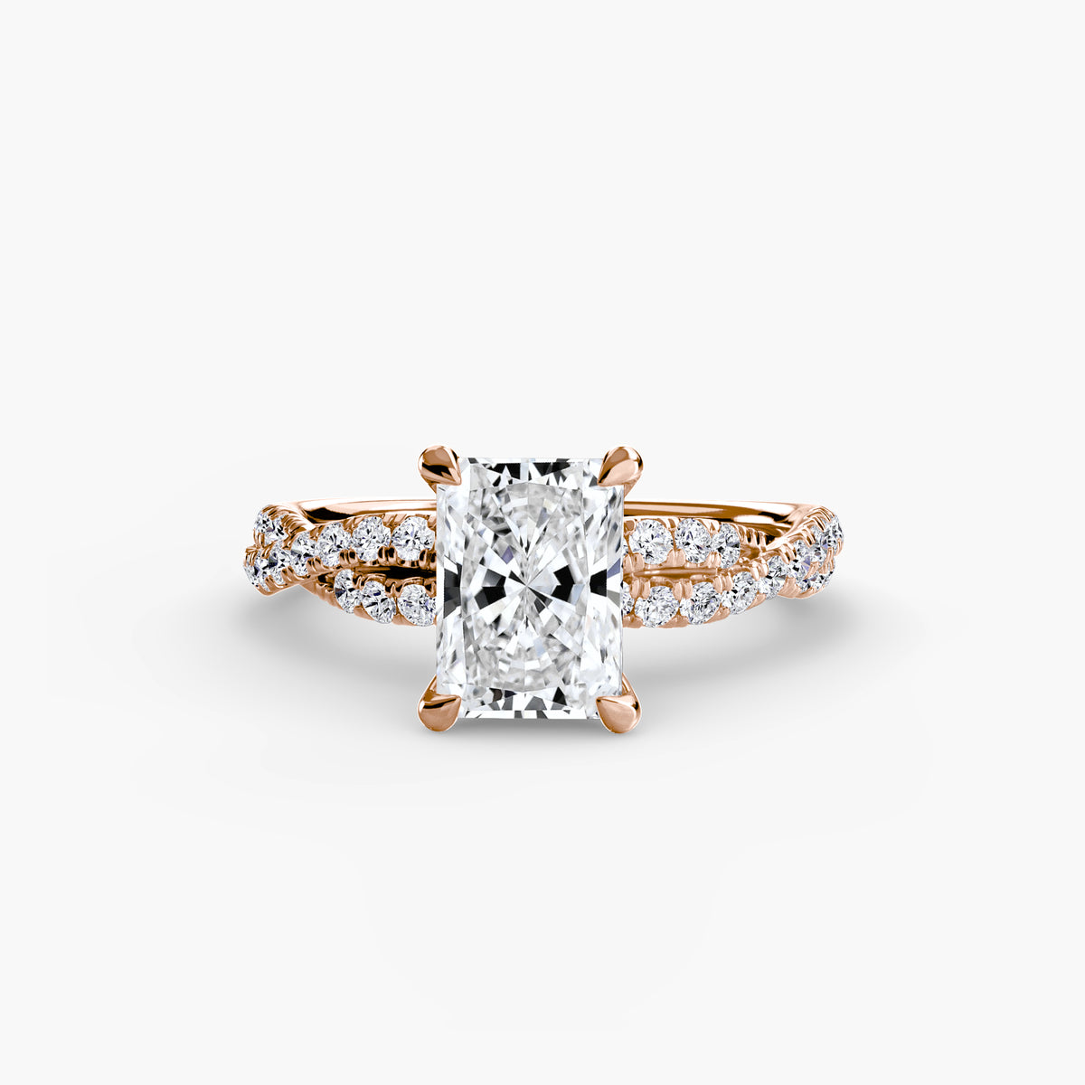 The Twisted Pavé Solitaire — view 29