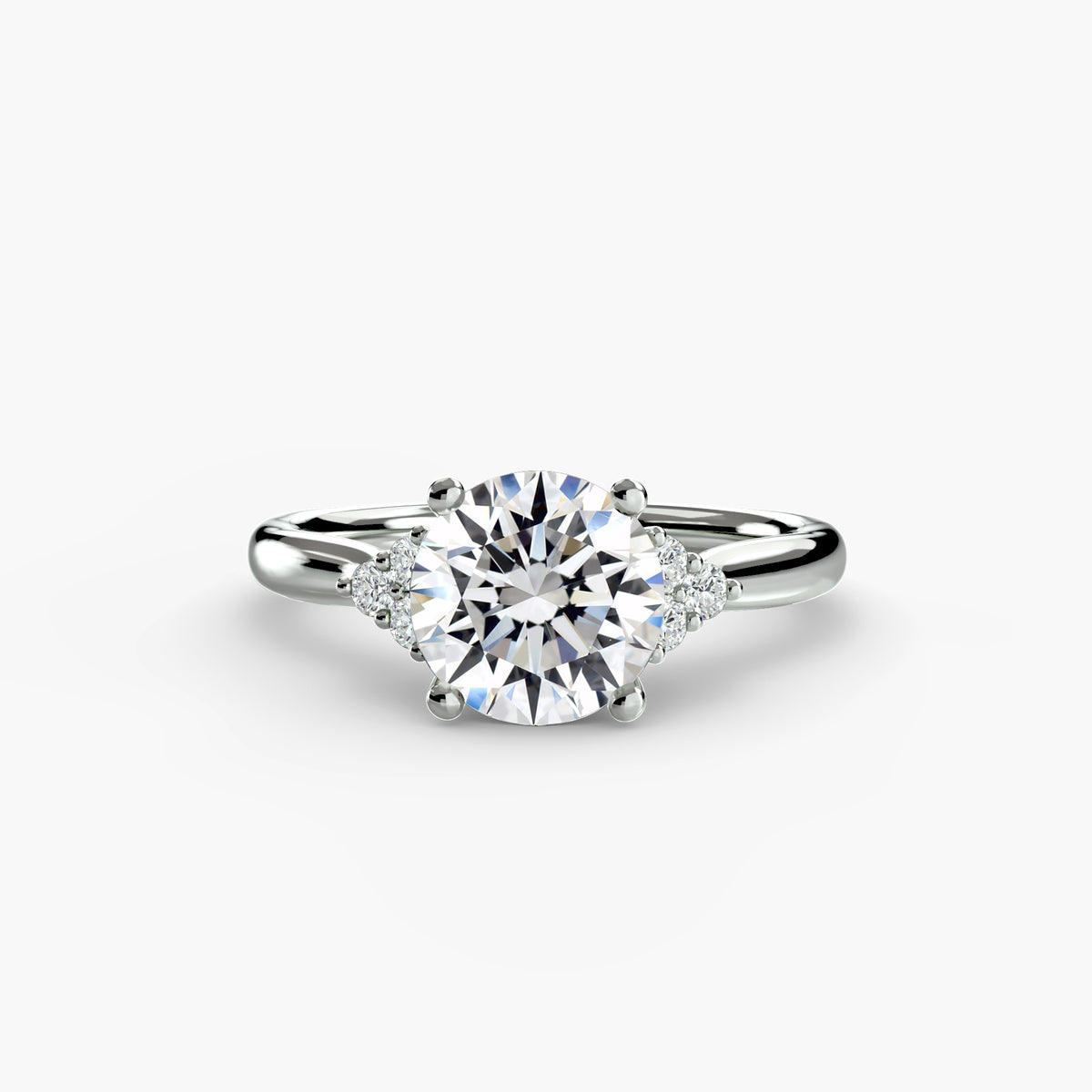 Solitaire with Cluster Shoulders — view 11