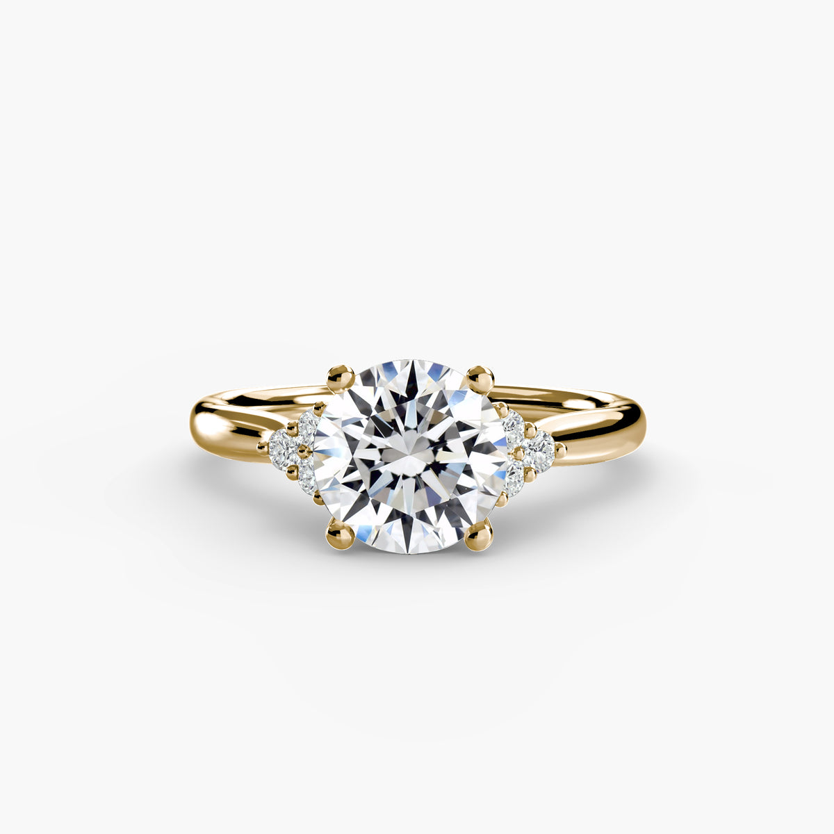Solitaire with Cluster Shoulders — view 9