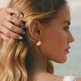 Arctic Earrings in Gold - Cluster of Petite Freshwater Pearls - Monroe Yorke Diamonds