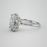 Angel - 4 carat oval cut diamond solitaire ring.  Video showing its stunning and unique detail