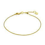 Gold Sulmona Adjustable 0.8mm Magic Wheat Link Bracelet, 18cm Length - Monroe Yorke Diamonds