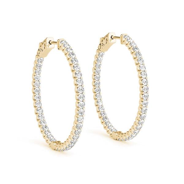 Colette - Inside Out Diamond Hoop Earrings 0.50ct - Monroe Yorke Diamonds — view 10