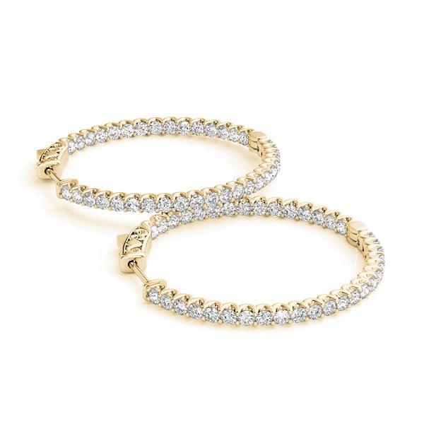 Colette - Inside Out Diamond Hoop Earrings 0.50ct - Monroe Yorke Diamonds