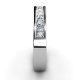 Aaliyah - Princess Cut Diamond Wedding Ring. Side view 3