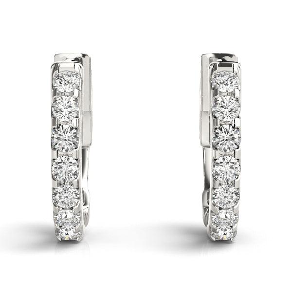 Aimee Diamond Earrings, White Gold — view 3
