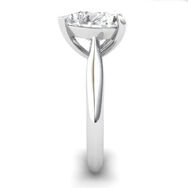 Amorette — Heart Shaped Lab Grown Diamond Solitaire Engagement Ring — hand-finished lab grown engagement ring by Monroe Yorke Diamonds — view 7