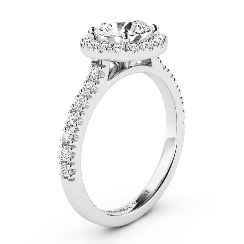 Ariana Halo Diamond Ring Side View — view 5