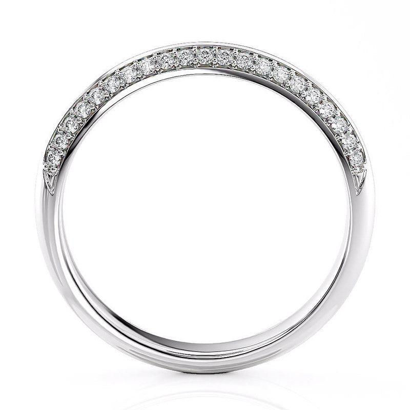 Astrid - with pave set diamonds. 18ct white gold.  