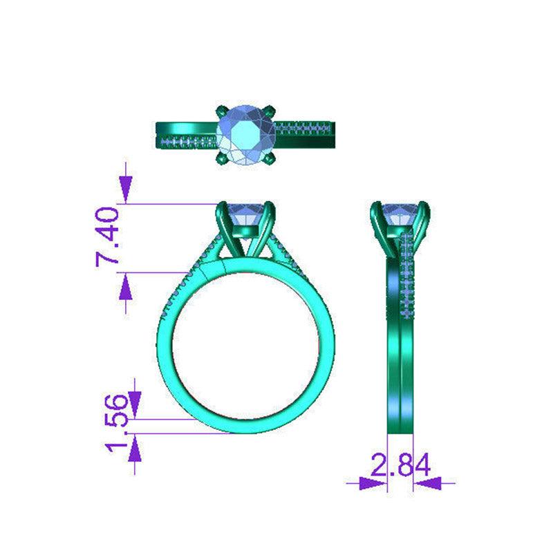 Calida - Unique Diamond Halo Ring - Monroe Yorke Diamonds — view 5