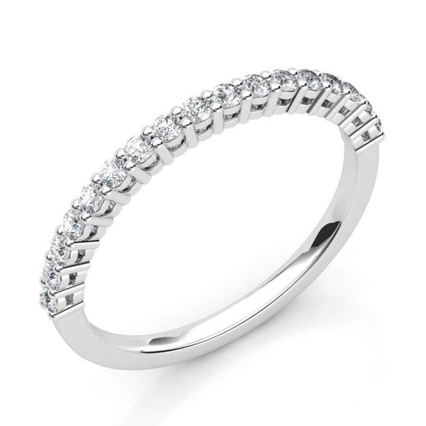 Callisto - Claw set diamond wedding ring. Side view