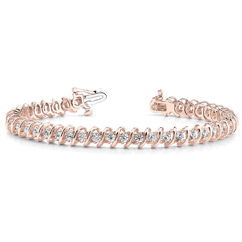 Charis - S-Link Diamond Tennis Bracelet, Rose Gold