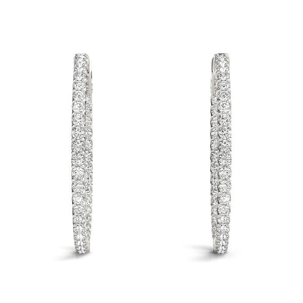 Colette - Inside Out Diamond Hoop Earrings 0.50ct - Monroe Yorke Diamonds — view 3