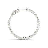 Colette inside out diamond hoop earrings, side view