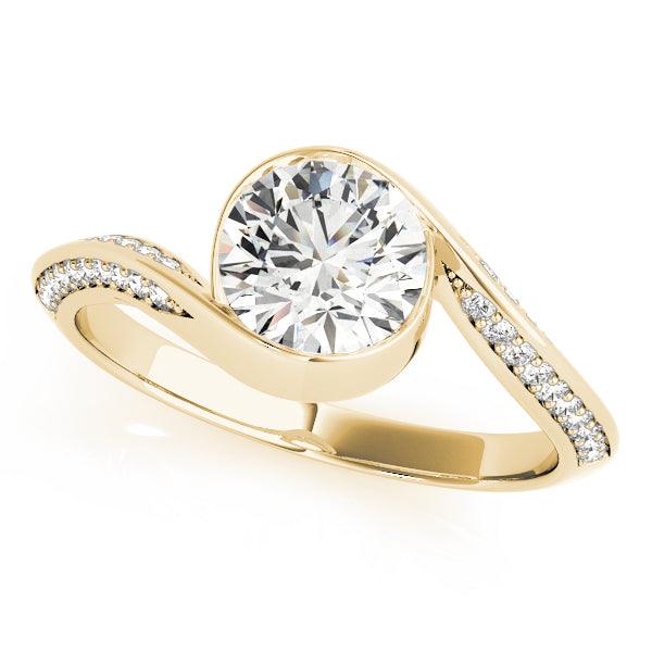 Connie — Round Lab Grown Diamond Engagement Ring with Pavé Band — hand-finished lab grown engagement ring by Monroe Yorke Diamonds — view 1
