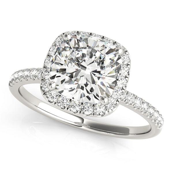 Courtney — Cushion Lab Grown Diamond Halo Engagement Ring — hand-finished lab grown engagement ring by Monroe Yorke Diamonds — view 2