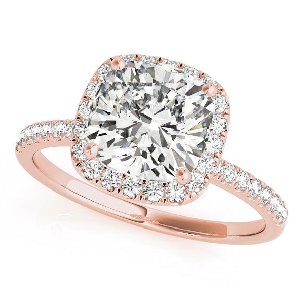 Courtney — Cushion Lab Grown Diamond Halo Engagement Ring — hand-finished lab grown engagement ring by Monroe Yorke Diamonds — view 6