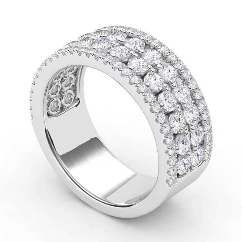 2 carat diamond ring. Dede - diamond ring with 2 carats of diamonds. White gold or platinum — view 2