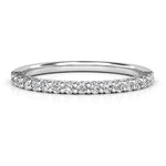 Elara - Diamond wedding ring, white gold or platinum.  0.35 carats of round diamonds.