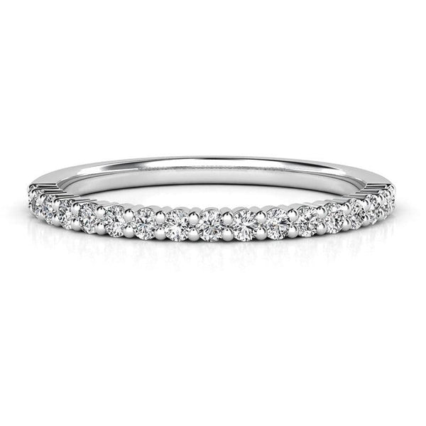 Elara - Diamond wedding ring, white gold or platinum. 0.35 carats of round diamonds.