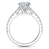 Elodie White Gold - Diamond Ring Side View.