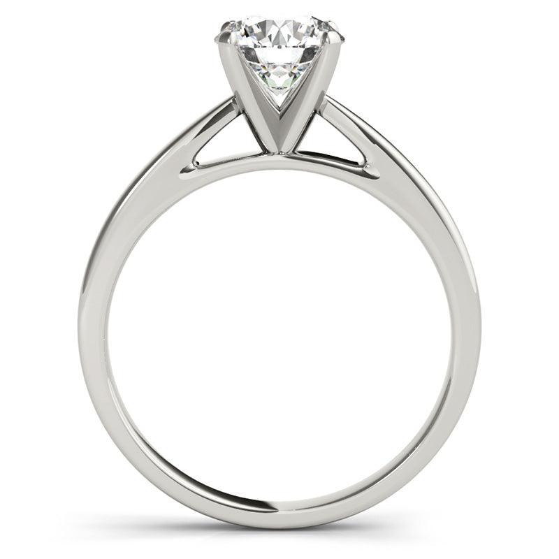 Side View 2: Elora - Round diamond Solitaire Ring. Platinum — view 2