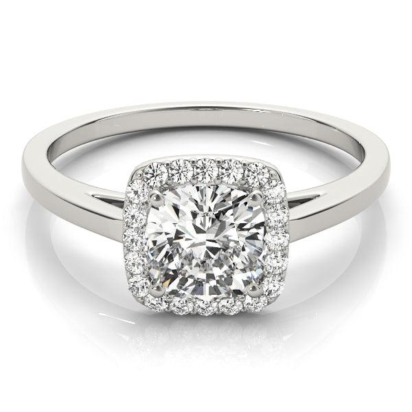 Erin — Cushion Lab Grown Diamond Halo Engagement Ring — hand-finished lab grown engagement ring by Monroe Yorke Diamonds — view 3