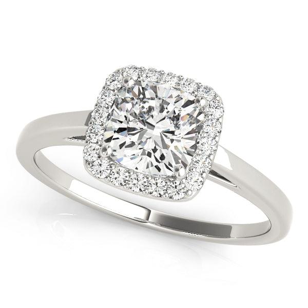 Erin — Cushion Lab Grown Diamond Halo Engagement Ring — hand-finished lab grown engagement ring by Monroe Yorke Diamonds — view 2